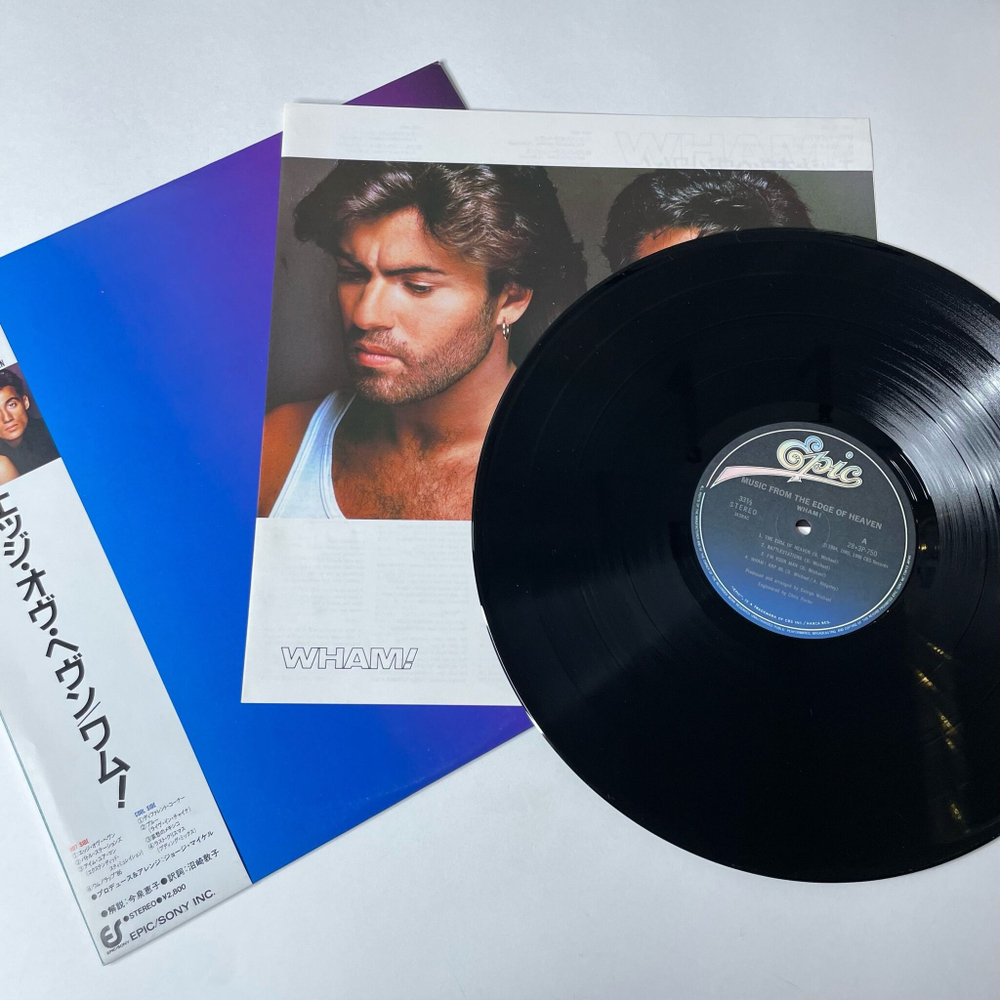 Винтажная виниловая пластинка LP George Michael Wham Music From The Edge Of Heaven (Japan 1986) (Obi) Last Christmas