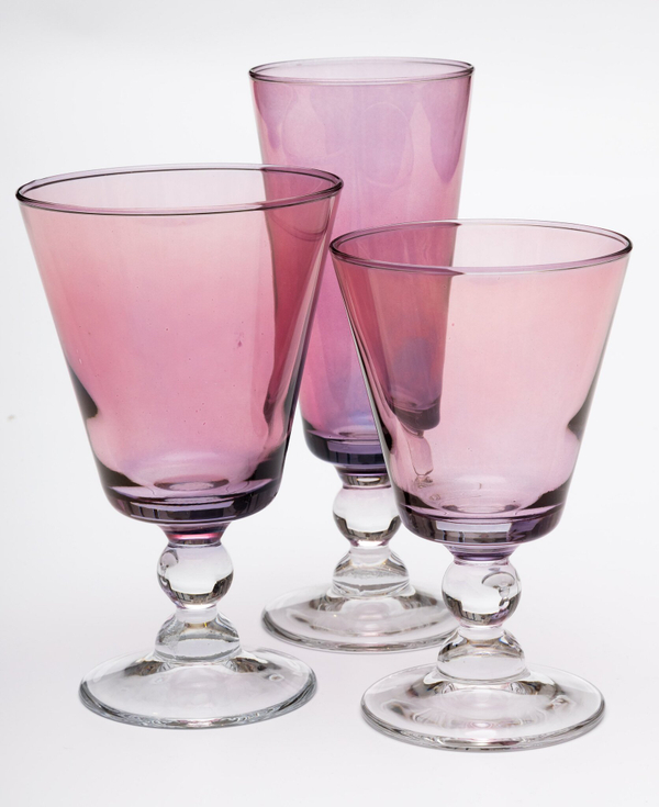 Набор бокалов для вина 6шт 19.5см Cre Art Pink