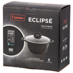 Кастрюля алюм, антиприг, 5 л, с крыш, крыш стекло, Гурман, Eclipse, ГМк503ЭКИ, индукц