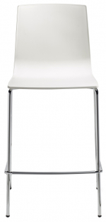 Стул полубарный пластиковый Scab Design Alice Barstool, хром, лен