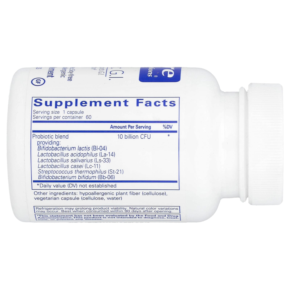 Pure Encapsulations, GI пробиотик, 60 капсул