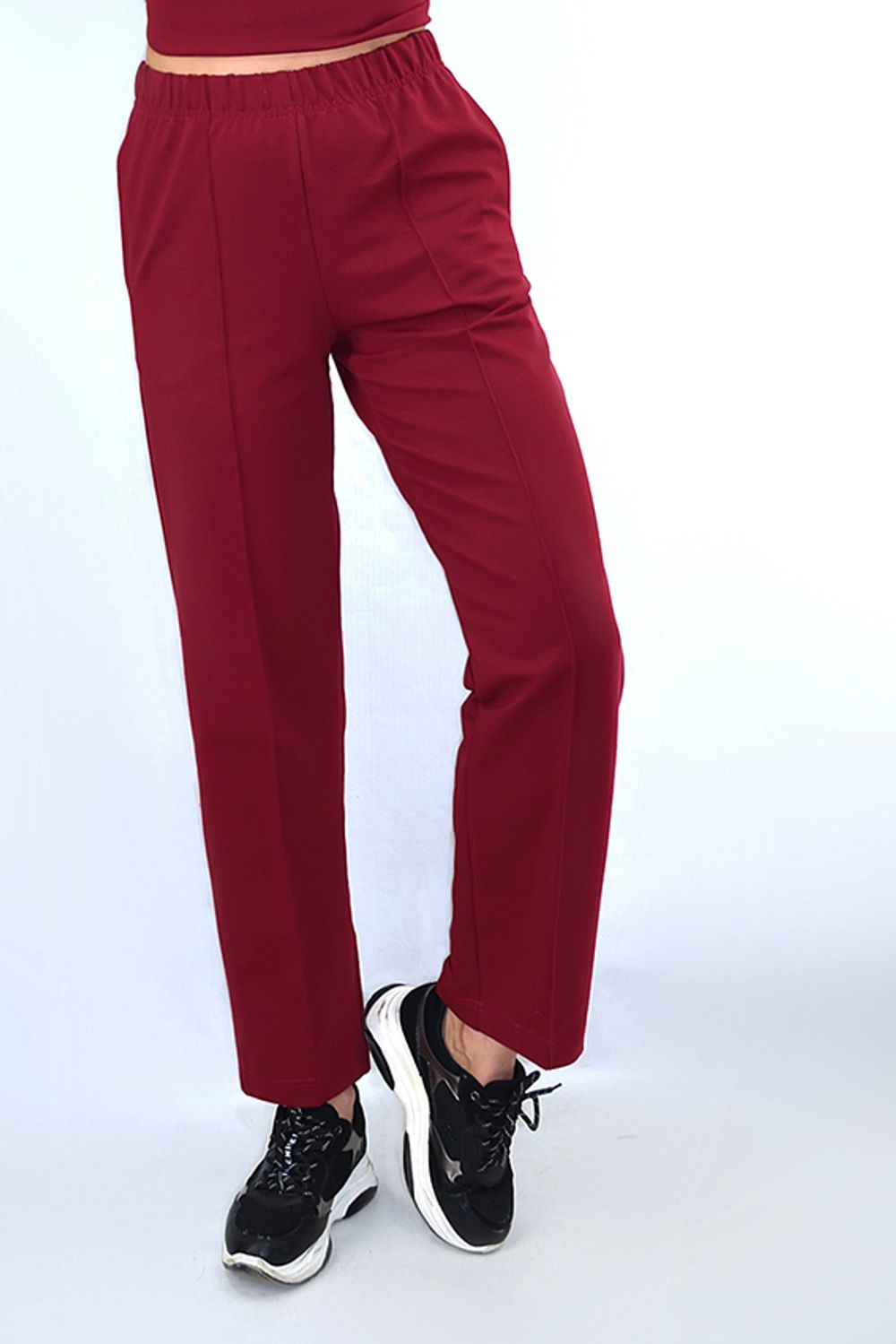 С-1715 Костюм из футера женский / футболка и брюки с отстрочкой