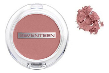 Seventeen Румяна для лица Pearl Blush Powder, компактные, перламутровые, тон №1, Темно-розовый, 7,5 гр