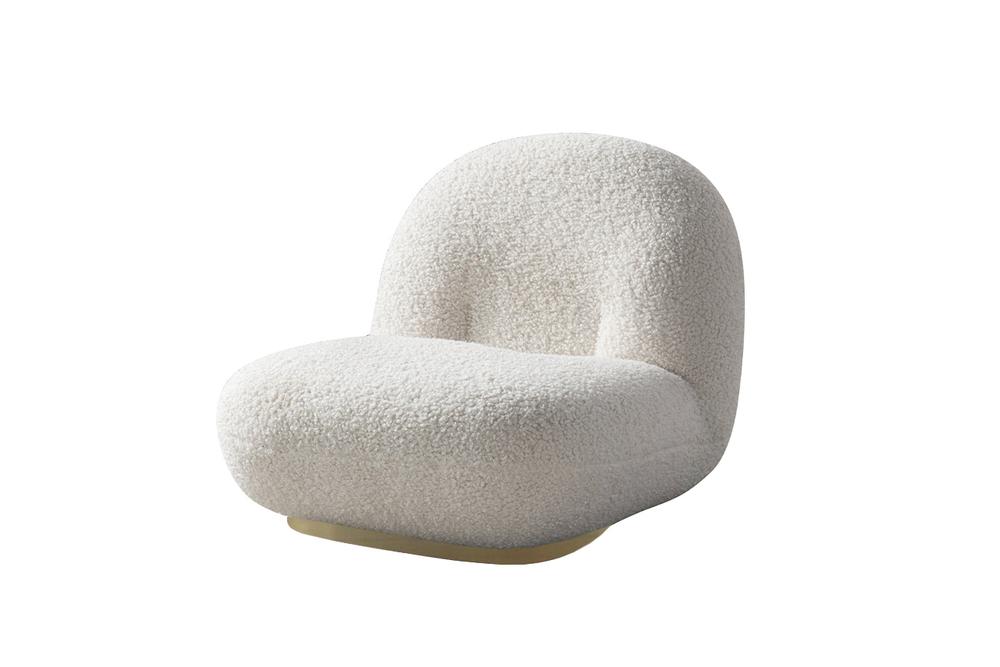 Кресло 75x88x64см Garda Decor Albano искусственный мех белый