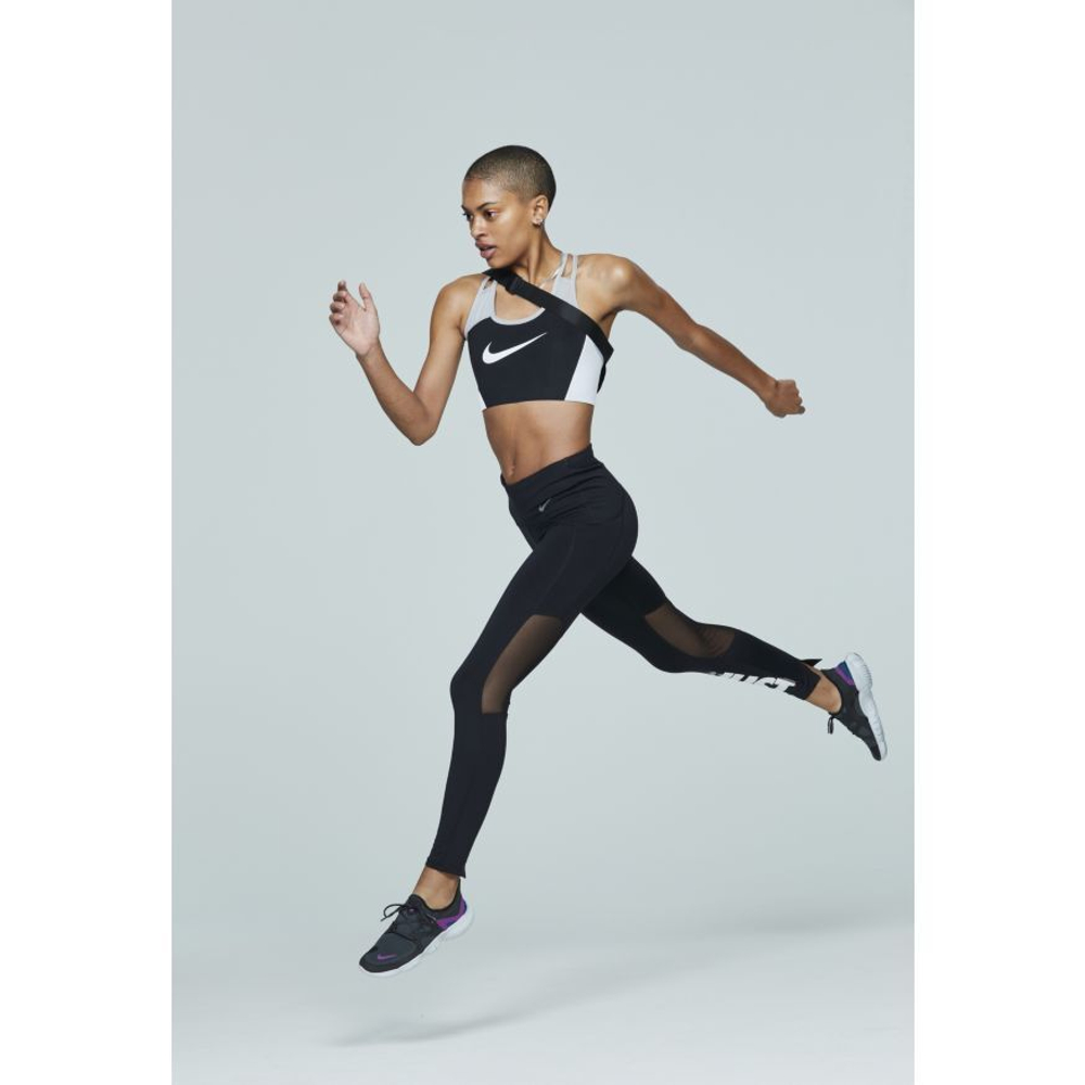 ТОП теннисный Nike Swoosh Logo Bra Pad - black/light smoke grey/white/white