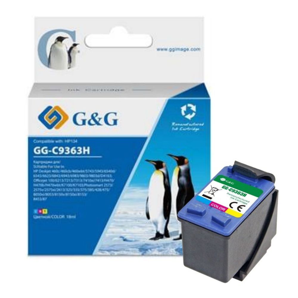 Картридж G&amp;G, аналог HP C9363HE (№134)