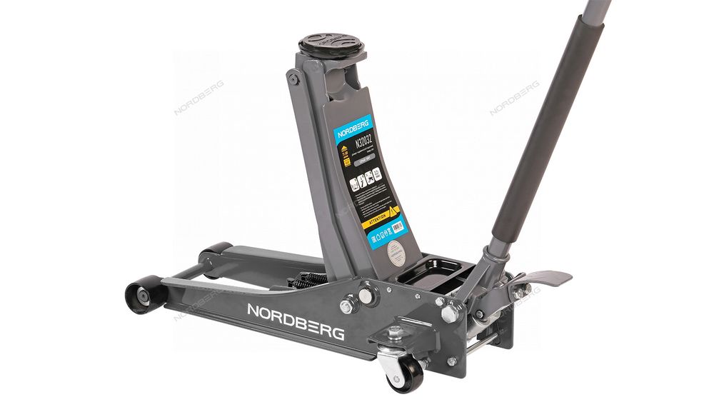 NORDBERG (N32032G) Домкрат подкатной 3,2 т, супернизкий подхват, педаль