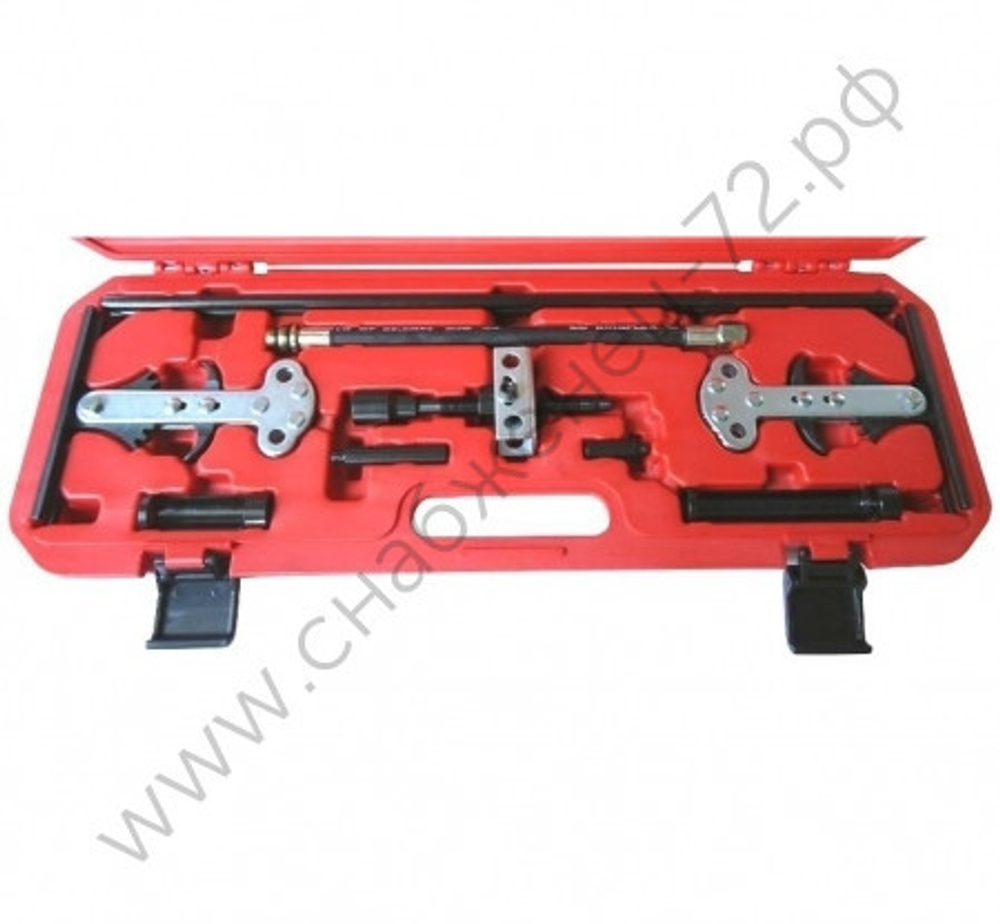 Рассухариватель клапанов универсальный с поворотными стойками KA-2057 , набор 9 предметов