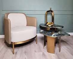 Кресло Pied de Poule, бежевое