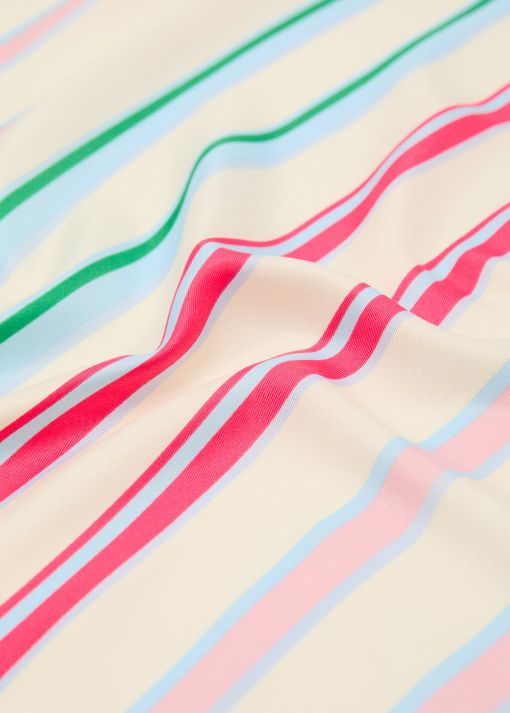 Платок с комбинированным принтом в полоску