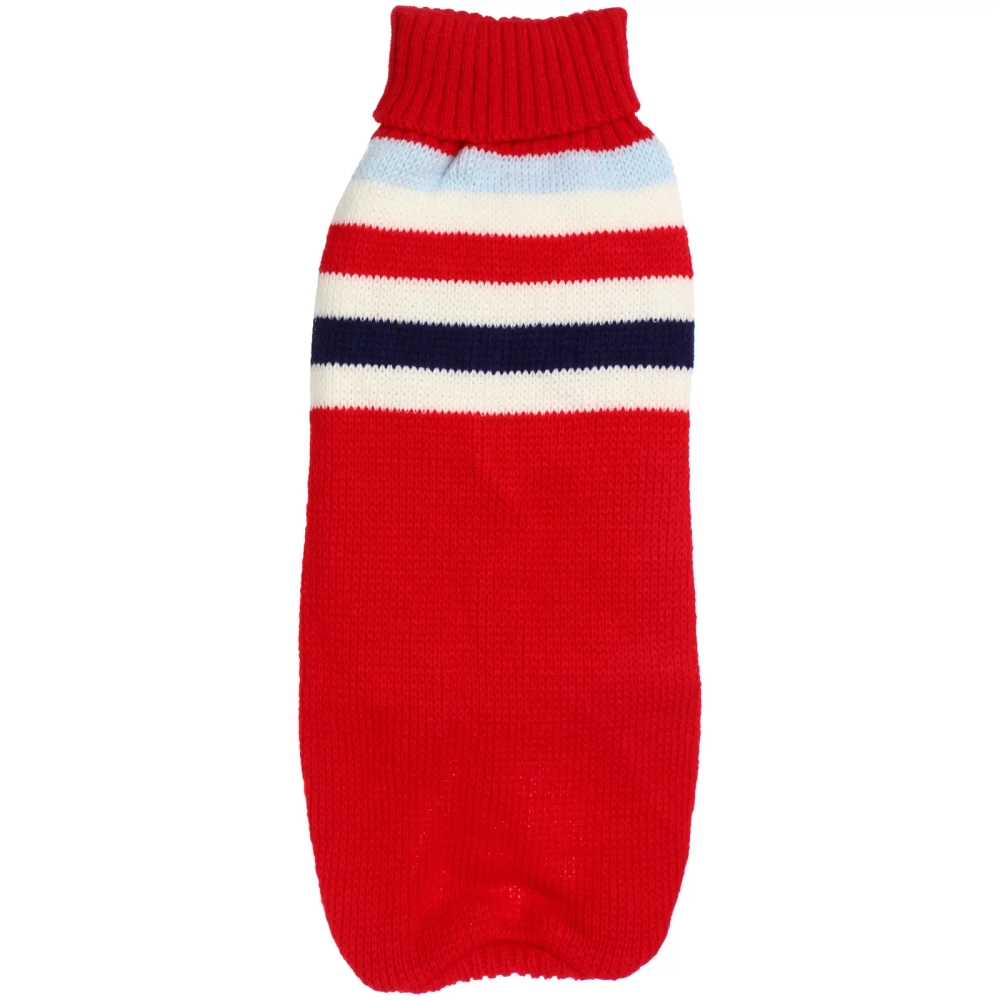 Кофта - свитер для мелких пород собак и кошек «BRO Style», полосочки, цвет красный, р L