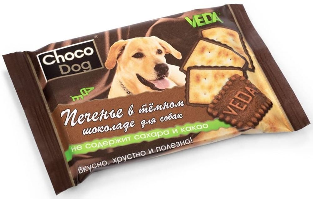 *Веда: лакомство "Choco Dog" д/собак печенье в темном шоколаде в шоу-боксе, 1шт. по 30г(Уценка) *Веда: лакомство "Choco Dog" д/собак печенье в темном шоколаде в шоу-боксе, 1шт. по 30г(Уценка)