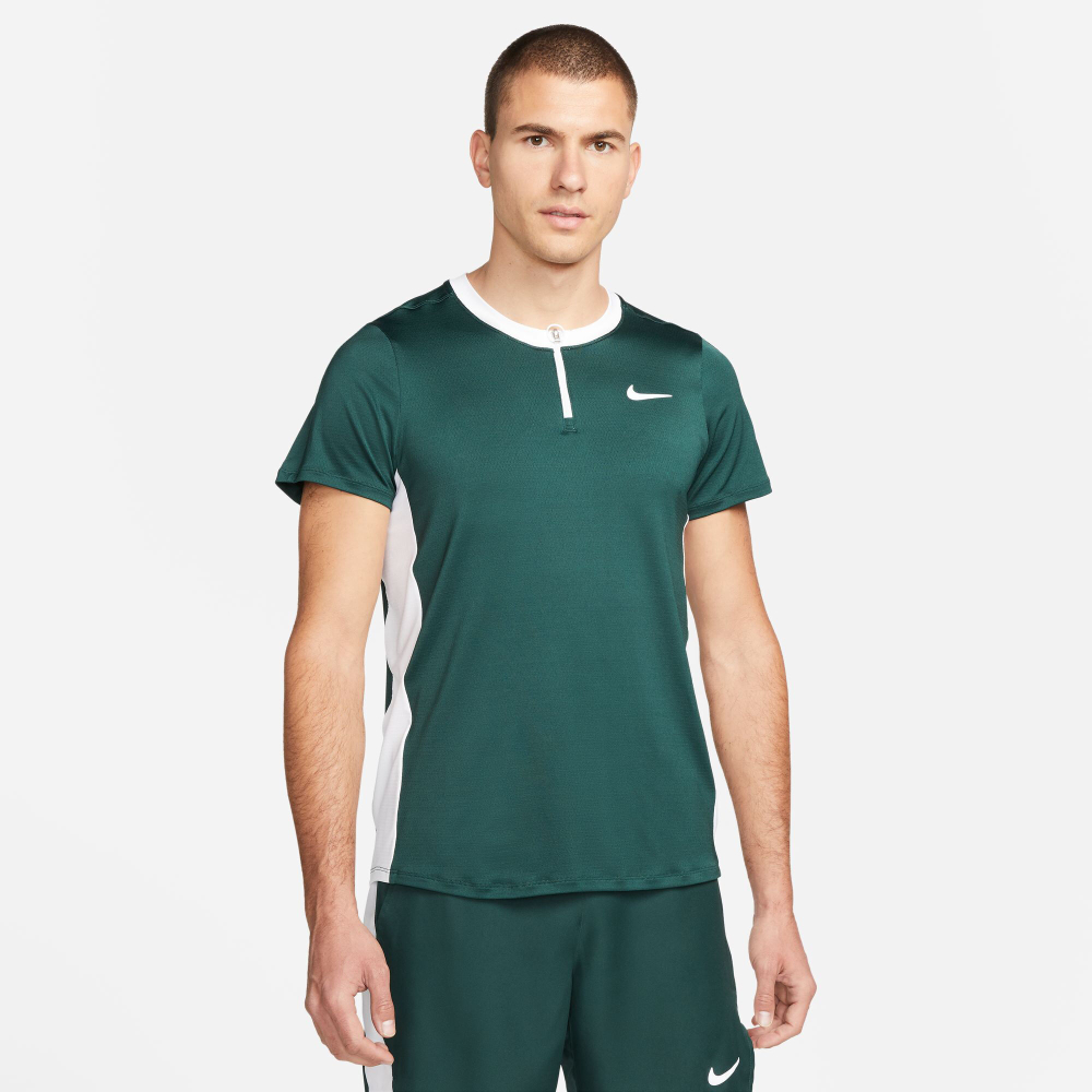 Мужское теннисное поло Nike Court Dri-Fit Polo Men - Green, White