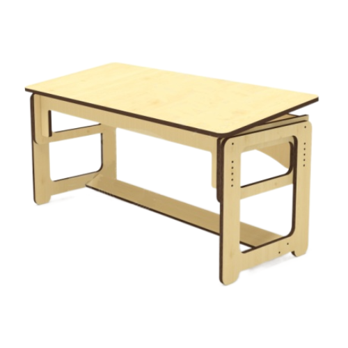 Парта двухместная регулируемая фанера, 1200*500*540-620