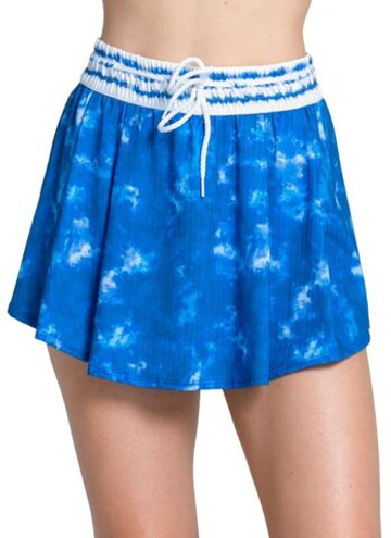 Теннисная юбка Lucky in Love High Waist Shibori Stripe - royal