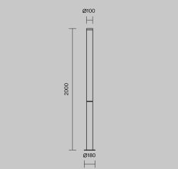 Светильник столбик ландшафтный 100вт 100x100x2000мм