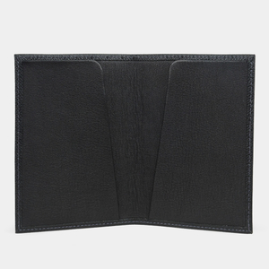 Кожаная обложка для паспорта, сафьяно цвета черный