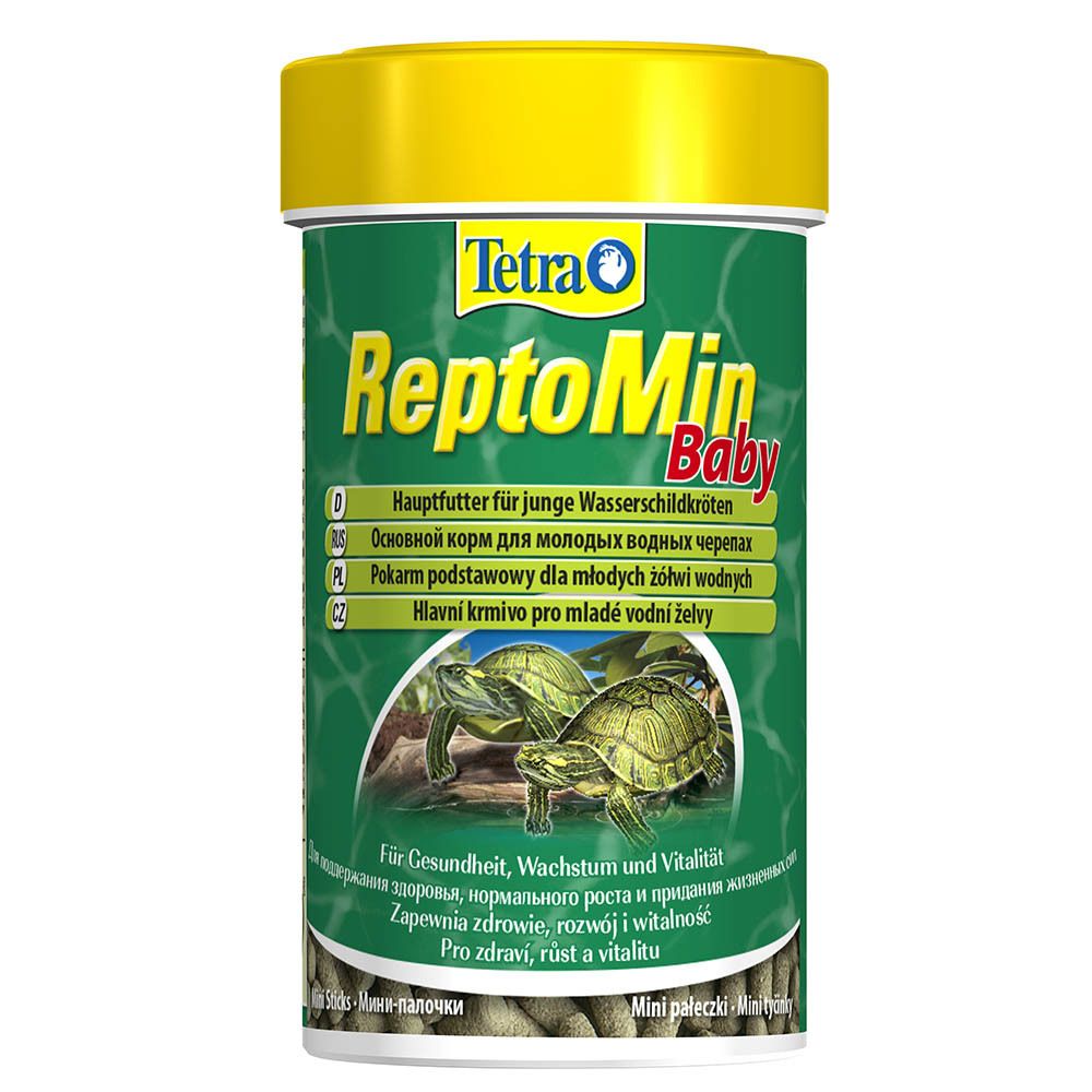 Tetra ReptoMin Baby 100 мл - корм для молодых водных черепах (палочки)