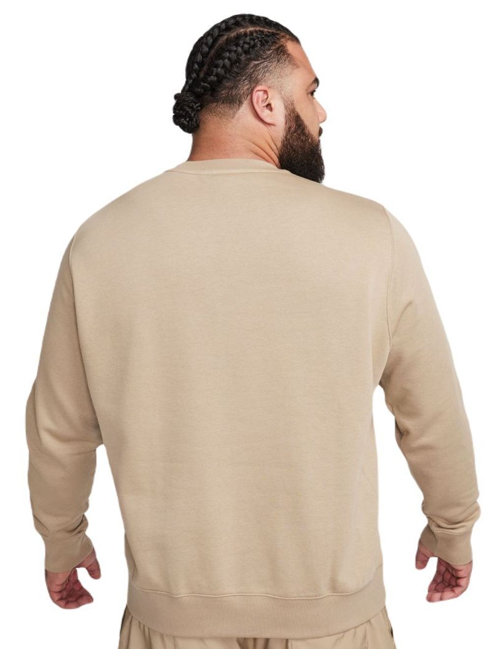 Мужская теннисная кофта Nike Swoosh Club Crew - khaki/white