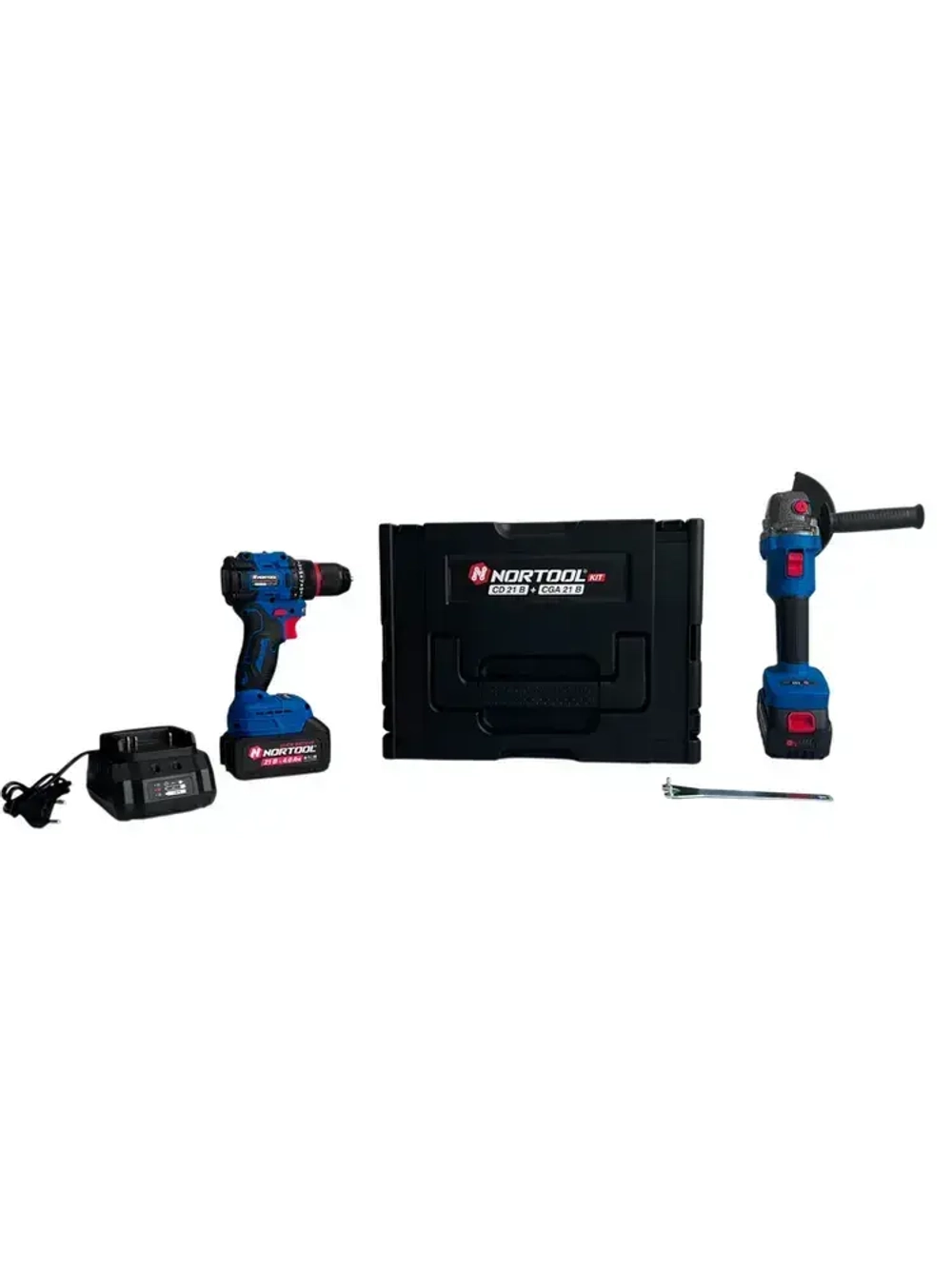 Набор аккумуляторных инструментов Nortool шур. CD21B, ушм CGA21B