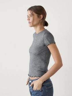 Massimo Dutti Футболка, антрацитово-серый