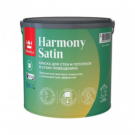 Краска для интерьеров Tikkurila Harmony Satin (Joker) База А (2,7л)