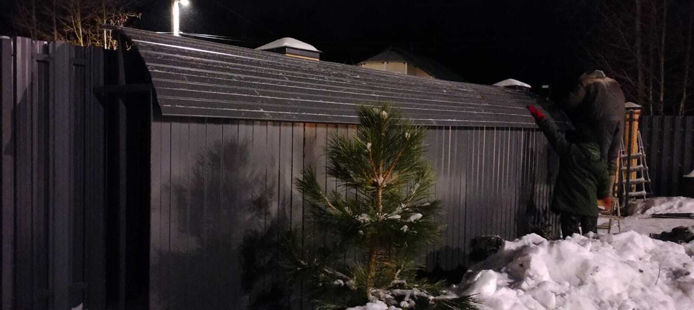 Навес под откатные ворота.