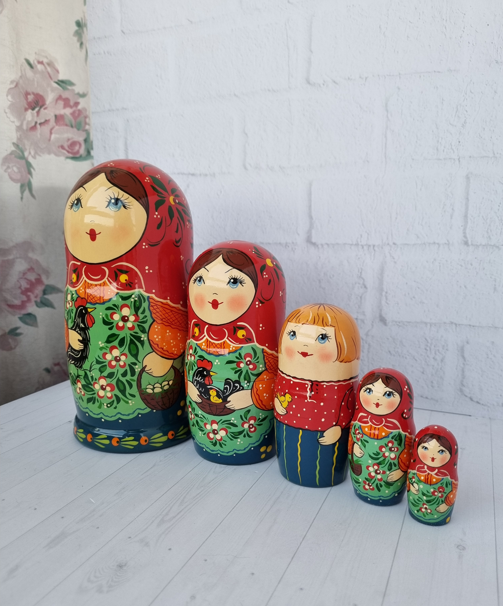 Матрешка "с курочкой" традиция 5мест