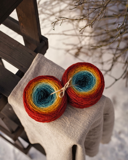 Градиент "Огненный закат" 95 г шерсть