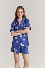 Шелковая блуза с кантом - альпака