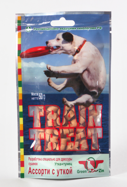 Лакомство для собак "Грин Кьюзин" GREEN QZIN ДРЕССУРА №1 утка+тунец 50 г.