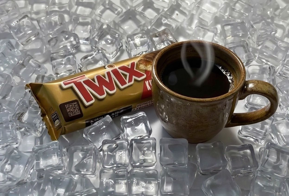 Шоколадный батончик Twix с карамелью и печеньем 55 гр, 1 шт