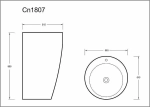 Раковина напольная Ceramica Nova 850 CN1807 55