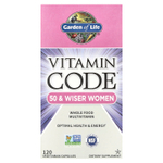 Garden of Life, Vitamin Code®, мультивитамины из цельных продуктов для женщин от 50 лет, 120 вегетарианских капсул