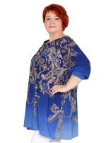 Туника из креп-шифона Синева ночи