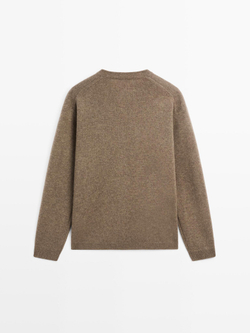 Massimo Dutti Свитер оверсайз с V-образным вырезом, жженый