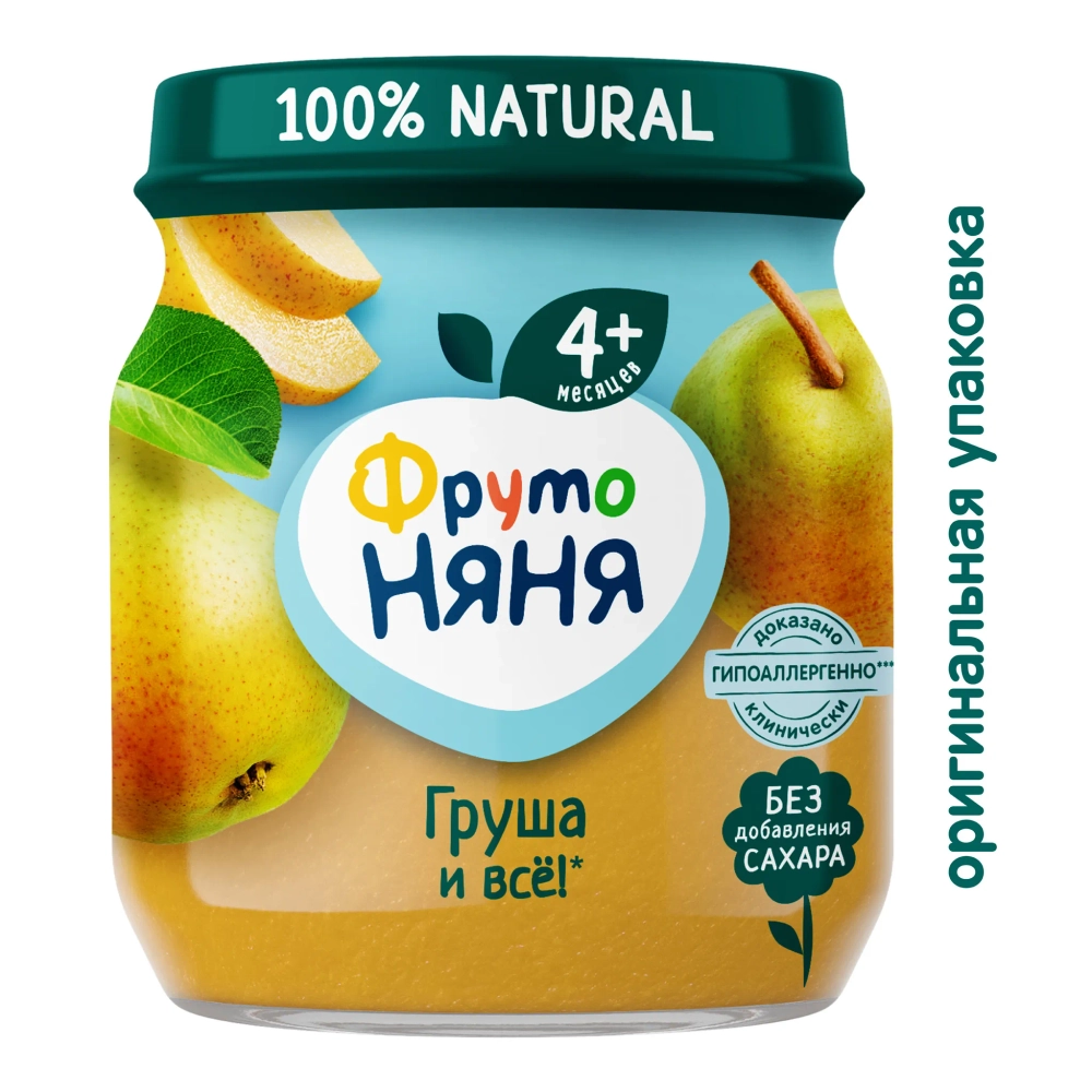 Фрутоняня пюре фруктовое Груша 100г с 4 месяцев