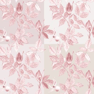 Садовые розы в коричневом цвете на фоне пэчворк