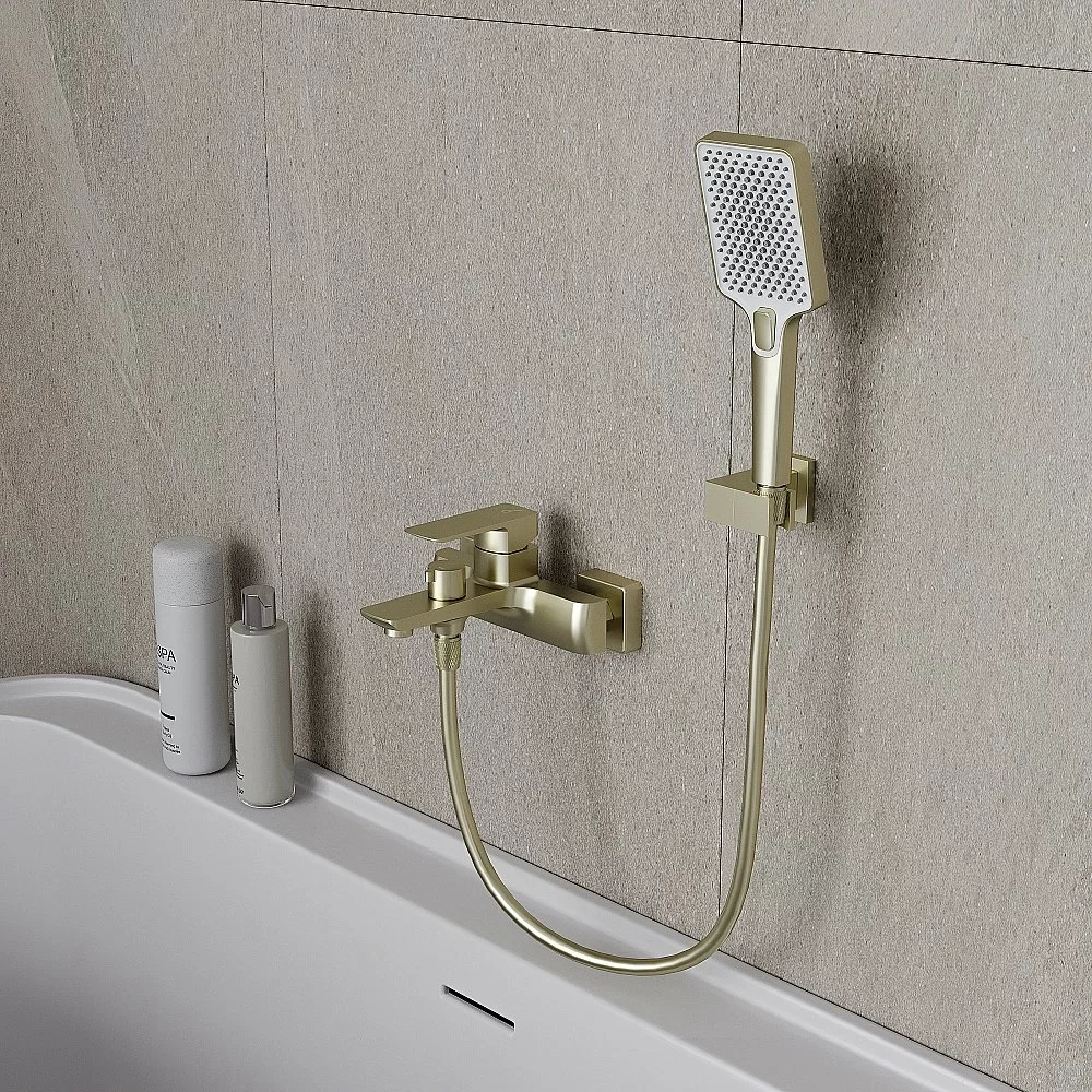 Смеитель для ванны Oliveeka D OL-639003A-BG золото матовое