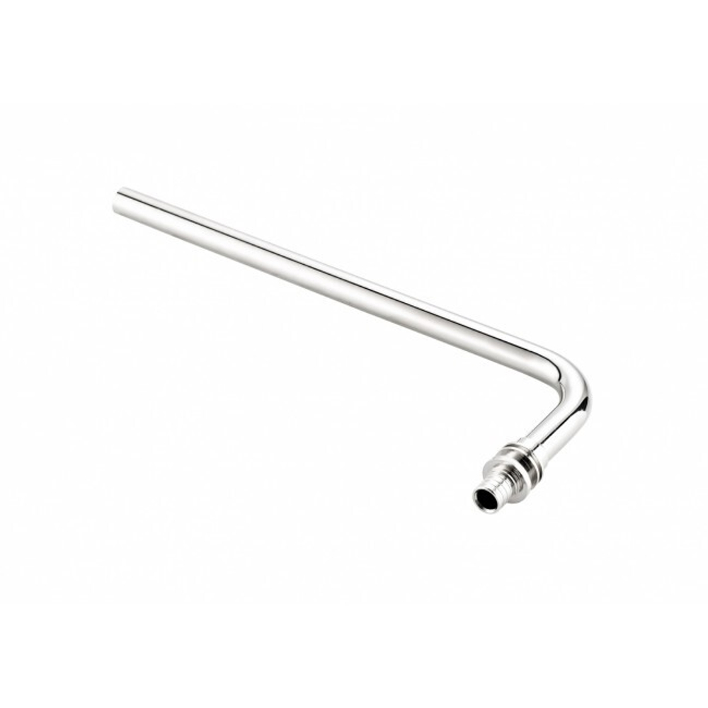 Трубка приборная Г-образная аксиальная, латунь,20х250, хромированная, RTP (50/10)