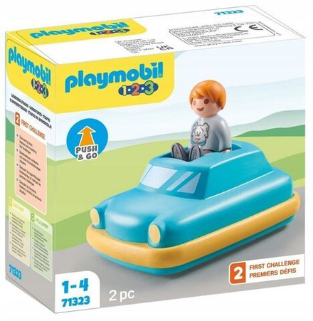 Конструктор Playmobil 1.2.3 Машинка Push & Go - интерактивная 71323