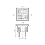 50 трап с верт. спуском, с реш 100х100 нерж, СУХОЙ АНИ пласт TQ5202
