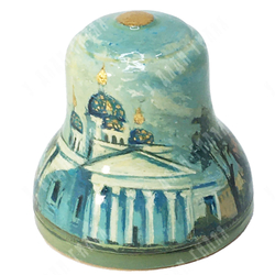 Матрешка-колокол из 6 частей. Храмы Санкт-Петербурга. Дерево, лак, ручная роспись. Россия, 2000-е гг