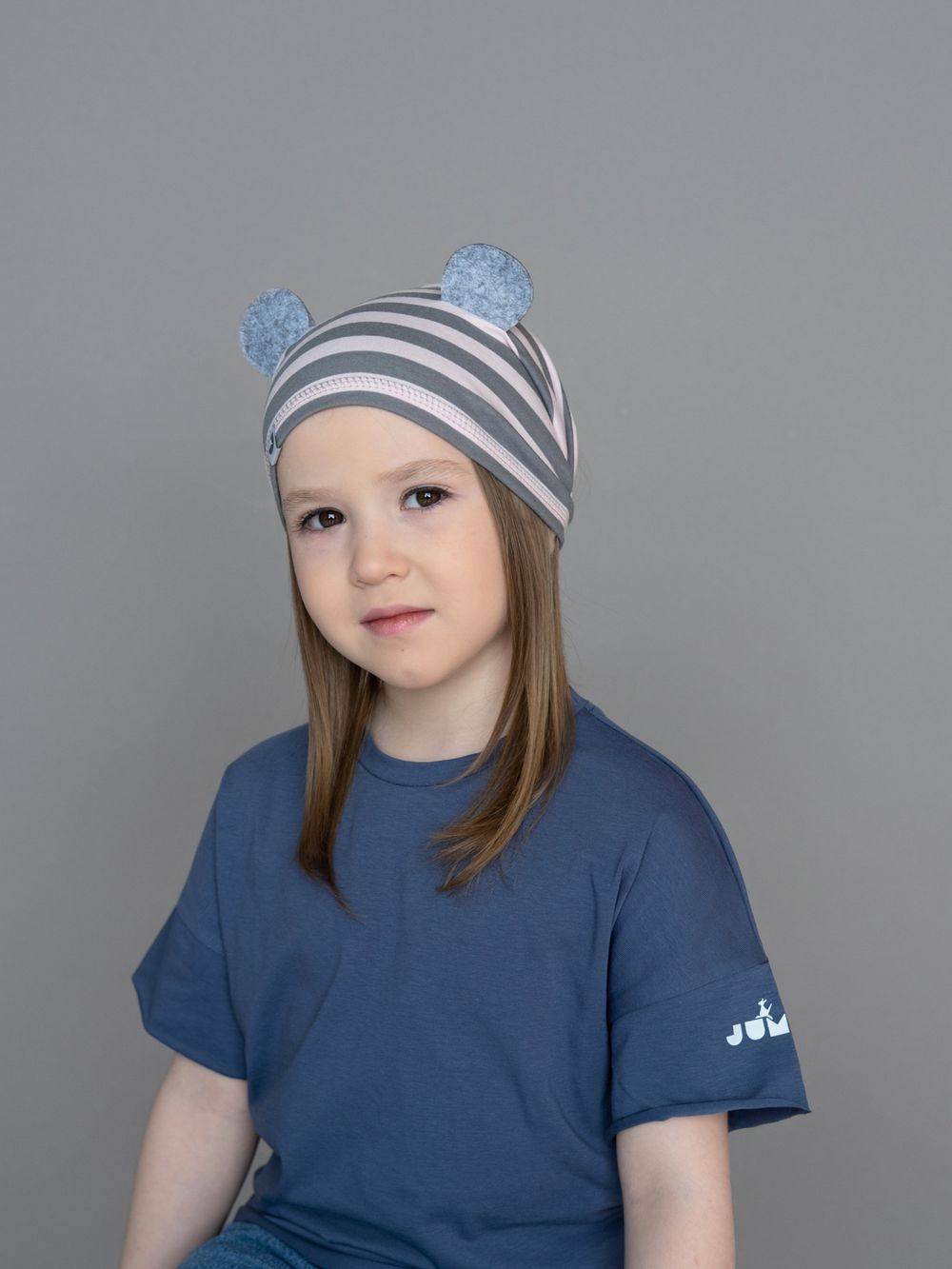 Косынка трикотажная ТЕДДИ (Розовый, серый мел)