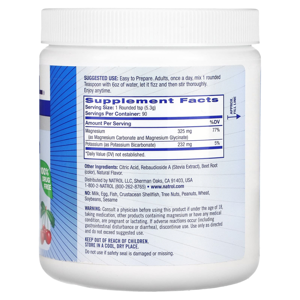 Natrol, магний, со вкусом вишни, 477 г (16,8 унции)