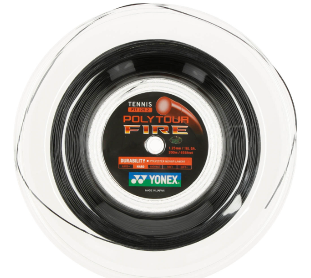 Теннисные струны Yonex Poly Tour Fire (200 m) - черный