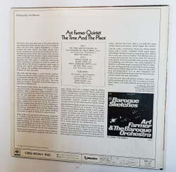 Винтажная виниловая пластинка LP Art Farmer Quintet The Time And The Place (Japan 1973)