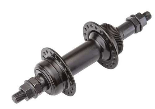 Втулка задняя MY-319R 36H гайки под трещ. 5-7 скор. стальн. чёрная, арт.130284