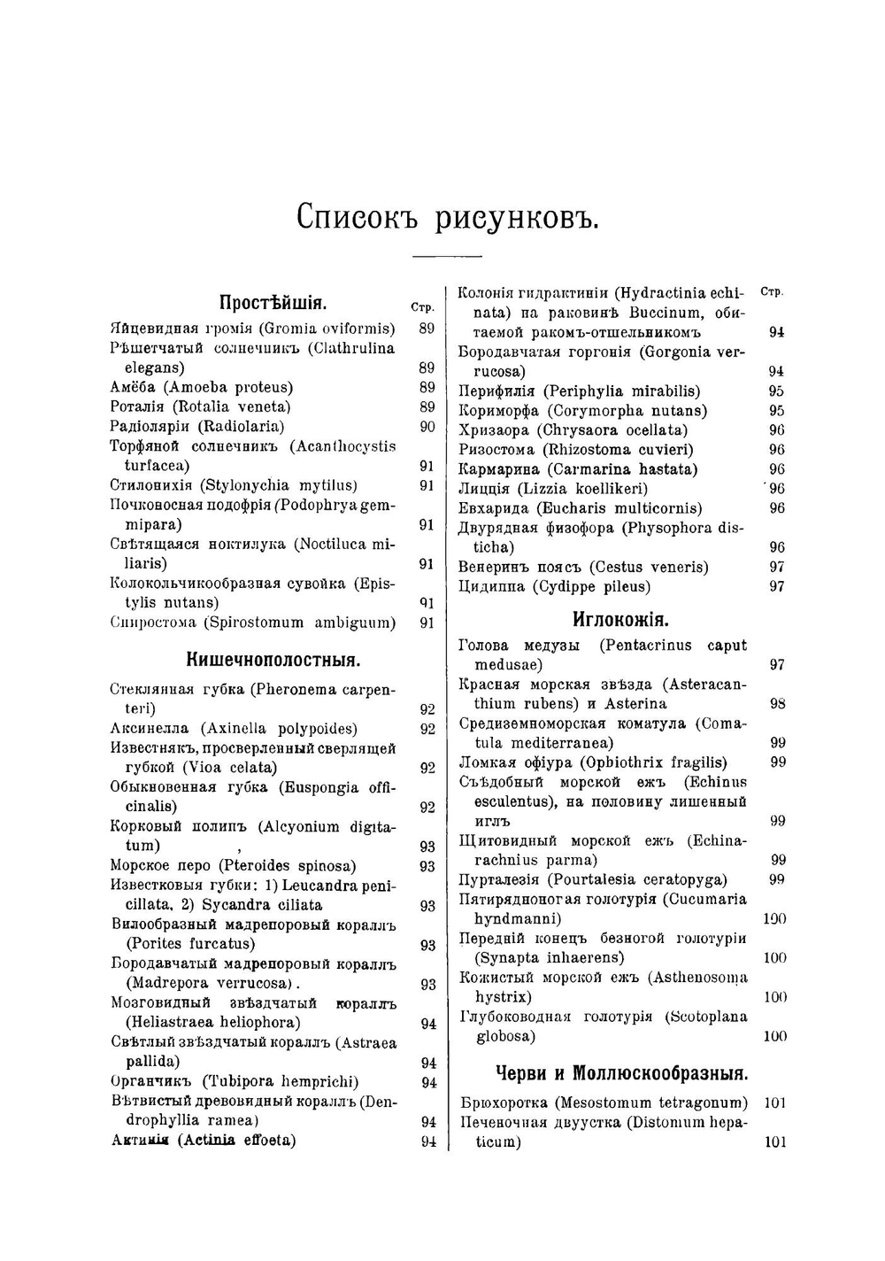 Альбом картин по зоологии низших животных | Маршалл Уильям