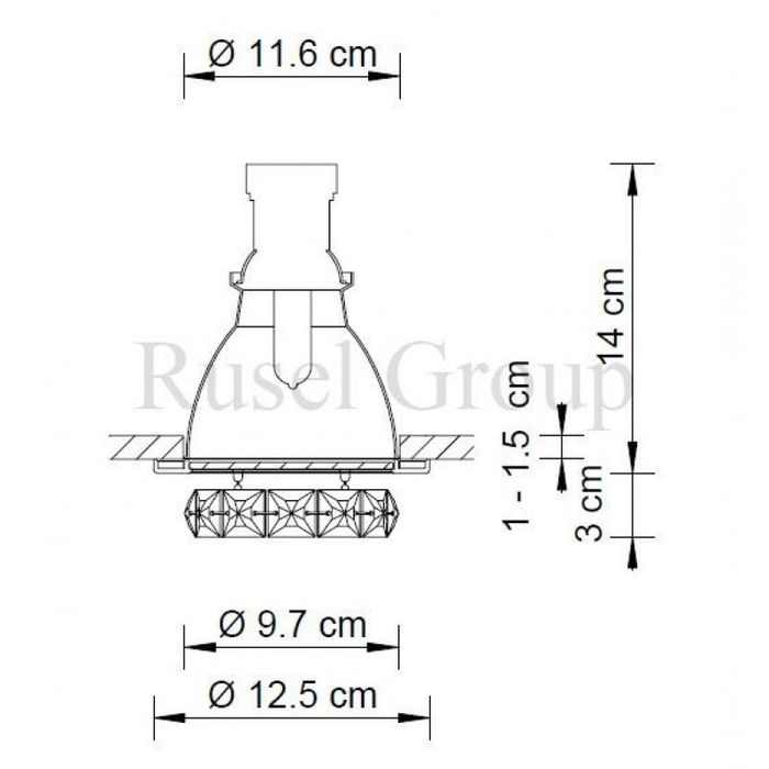 Встраиваемый светильник Swarovski RINGLET A.9950 NR 700 238